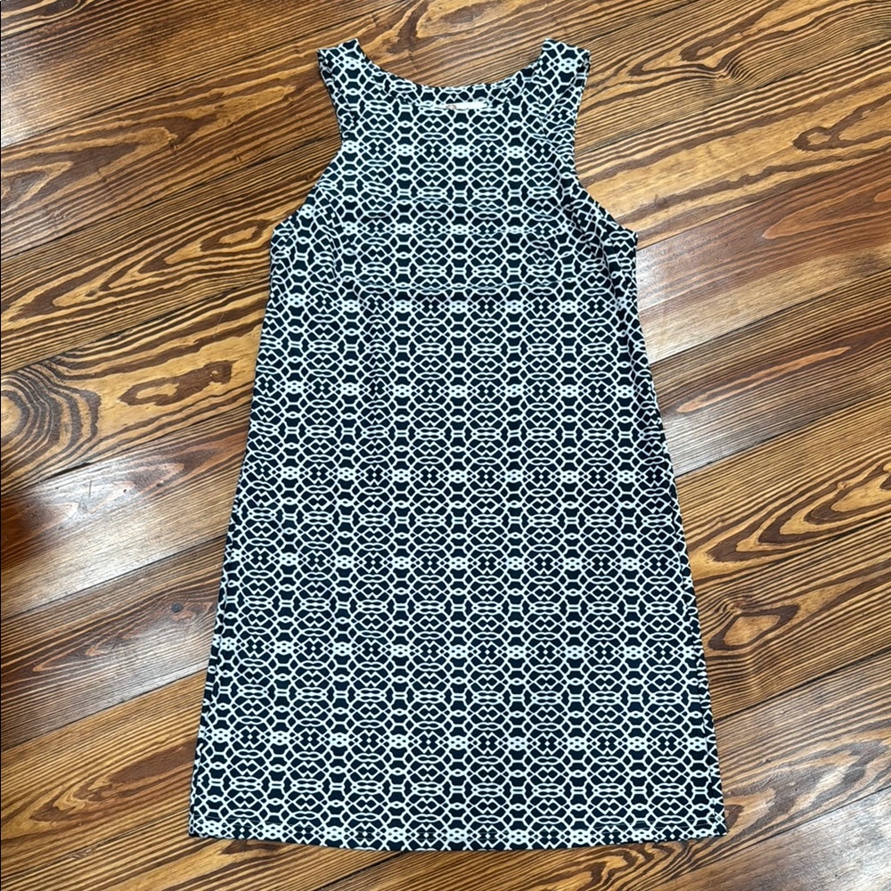 Aryeh Navy and White Tank Mini Dress